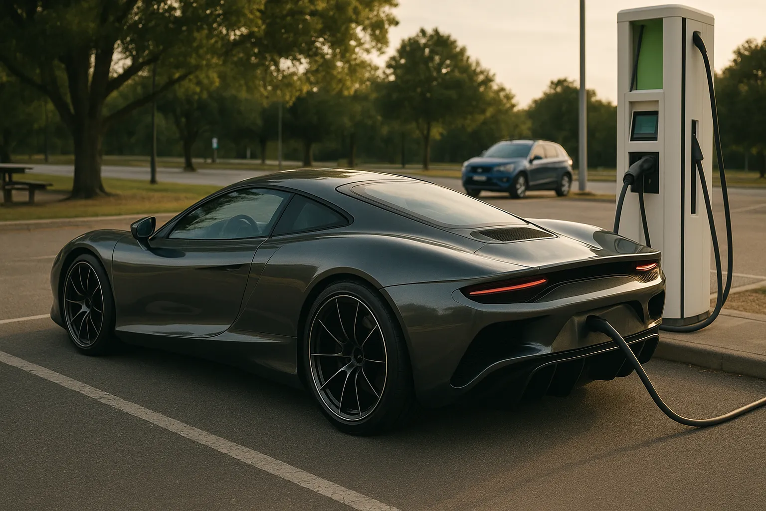 Low-slung McLaren supercar silhouette inspired by the classic M6GT, shown in a studio-like setting supporting image 2